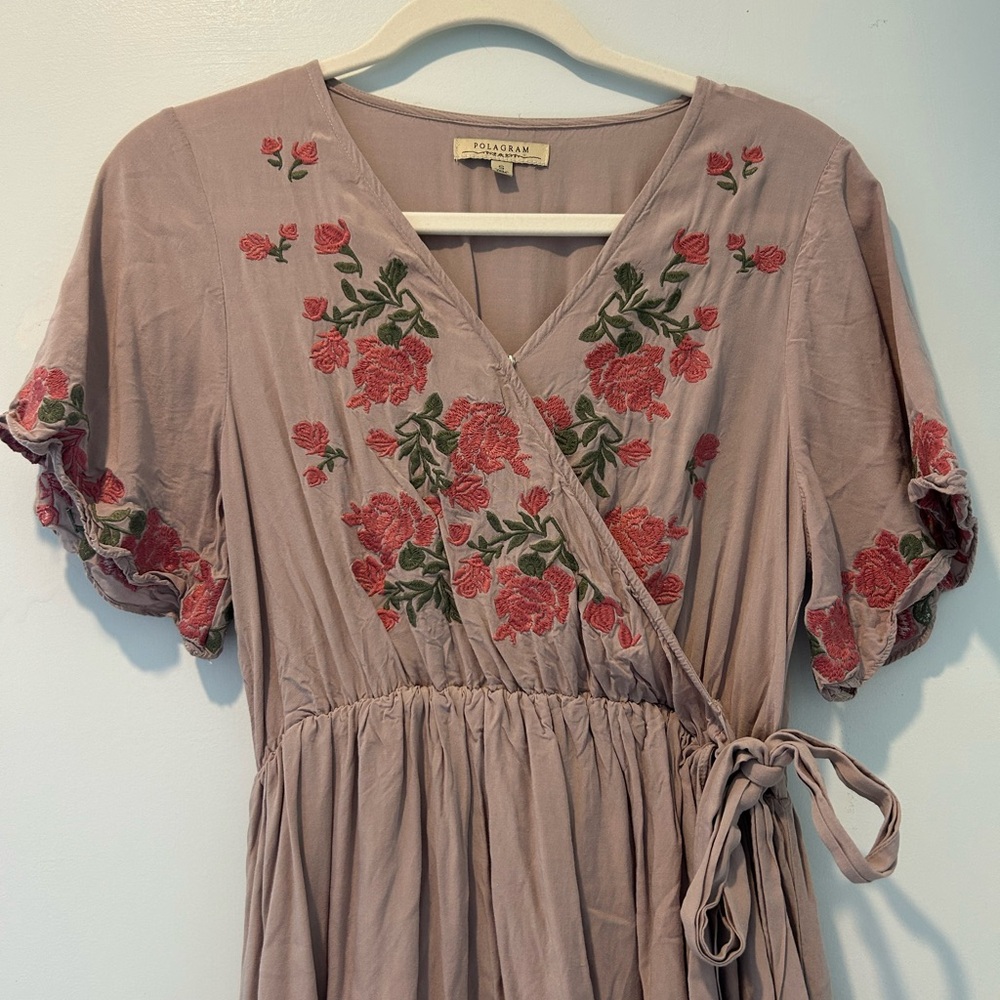 Polagram dusty pink high-low dress